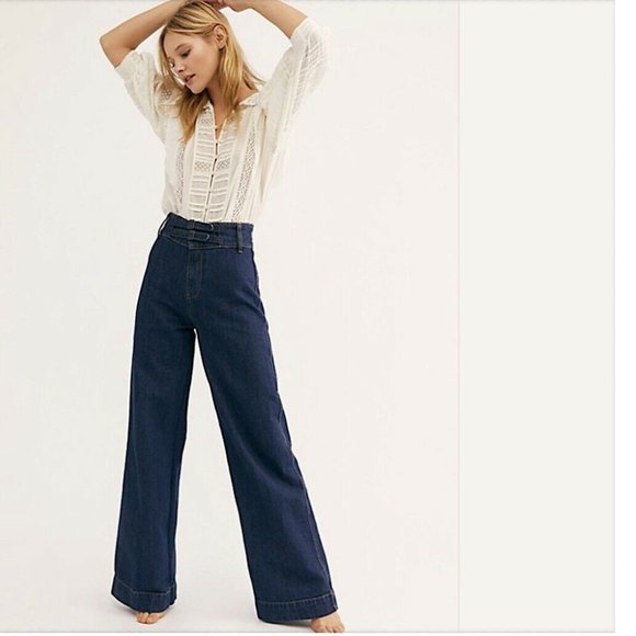 Free People Denim - Free People Big Bell Jeans in Blue. 26